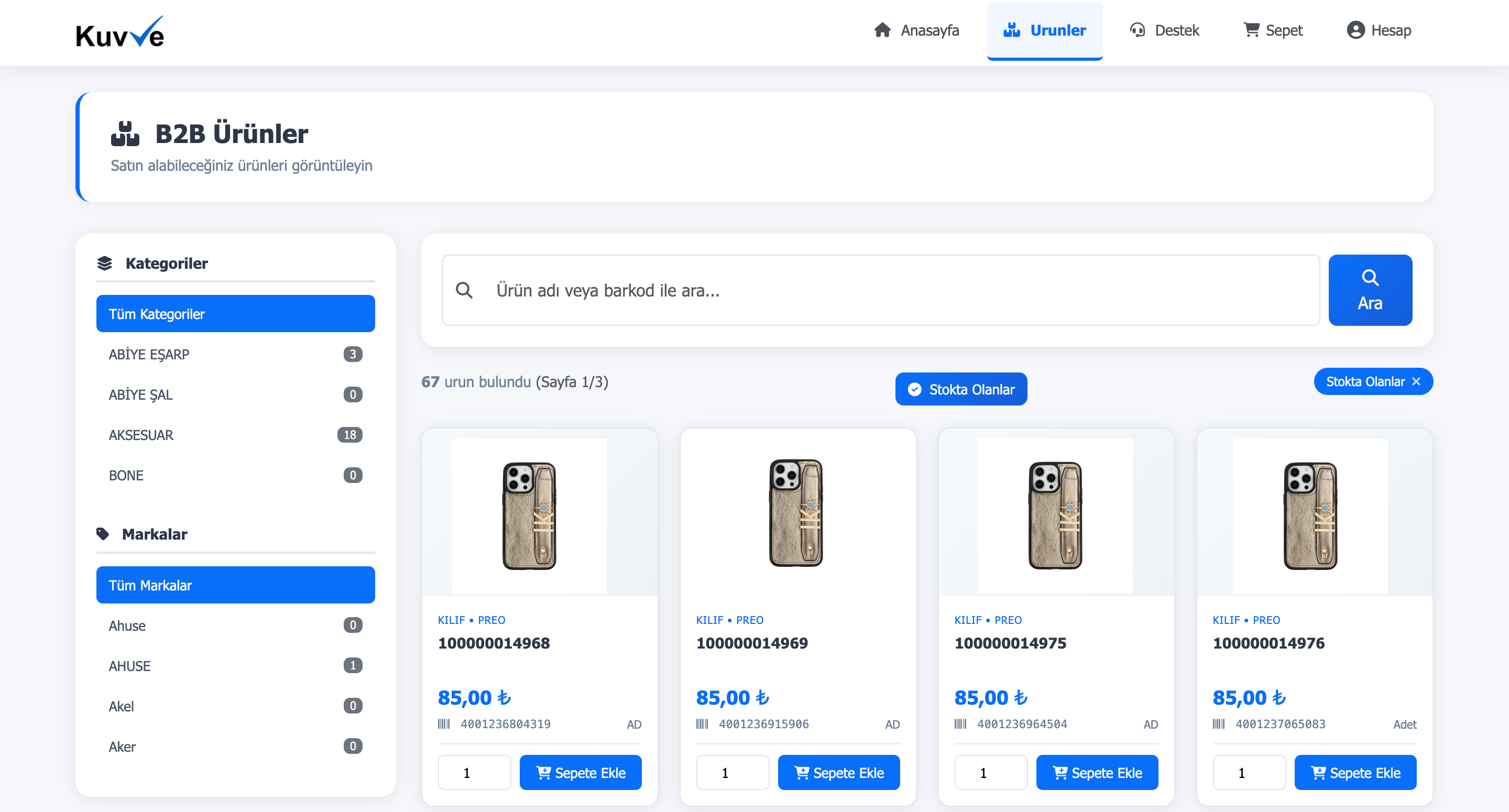B2B Portal ekran goruntusu 3